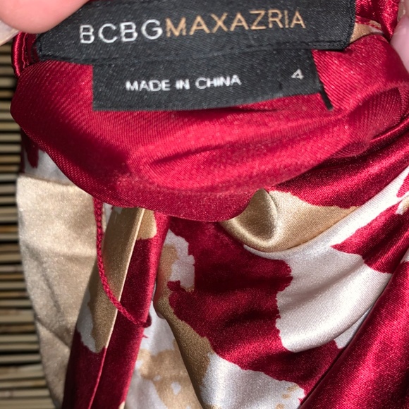 Gorgeous 100% silk red floral wrap dress - Picture 5 of 7